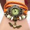 Vintage casual flying heart pendant bracelet belt watch by maamgic