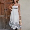 Embroidered Cotton Midi Dress by Khanluxe