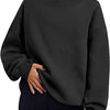 Women's Round Neck Loose Hoodie – Cozy Relaxed Streetwear by Khanluxe
