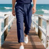 American Linen Men's Casual Pants Summer Loose Straight by maamgic