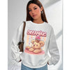 Bear Print Round Neck Top by Khanluxe