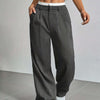 Loose Straight Suit Pants by Khanluxe