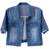 Women's 3/4 Sleeve Denim Jacket by Khanluxe
