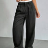 Loose Straight Suit Pants by Khanluxe