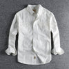 British Retro Simple Solid Color Long Sleeve Shirt by maamgic