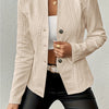 Women's Blazer Jacket Suit Coat Single-breasted Stand Collar Tops Slim Outerwear Temperament Office Jacket