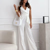 V-Neck Sleeveless Jumpsuit – One-Piece, Infinite Occasions by Khanluxe