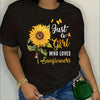 Alphabet & Sunflower Tee – Bright & Cheerful Women's Graphic Top by Khanluxe