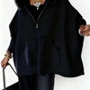 Autumn And Winter Hooded Long Sleeve Coat Solid Color Loose Cardigan Fashion Woolen Top For Women