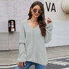 V-Neck Knit Pullover Top