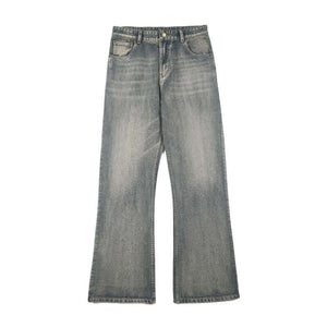 American Retro Heavy Industry Washed Bootcut Trousers