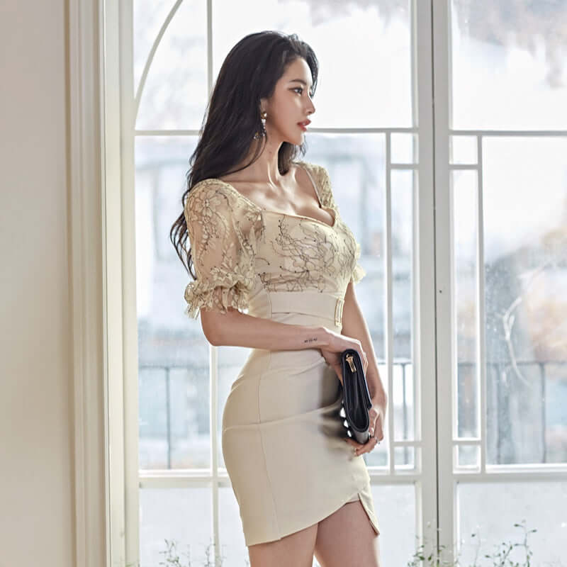 Stitching irregular dress