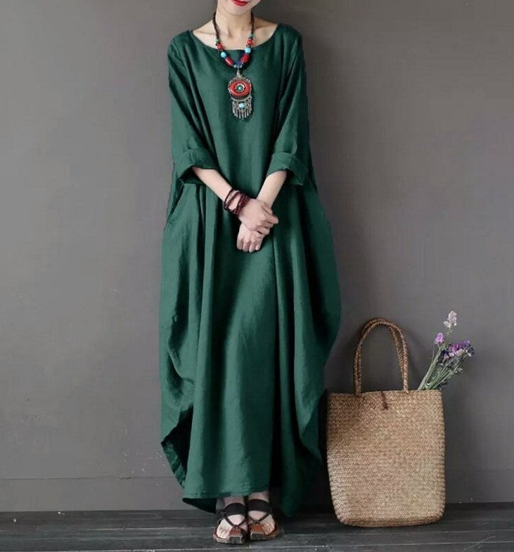 Women's Cotton-Linen Swing Skirt – Breathable & Effortlessly Chic