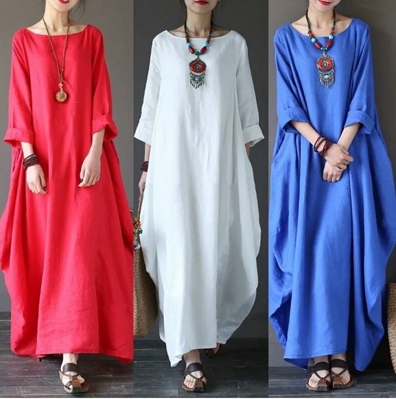 Women's Cotton-Linen Swing Skirt – Breathable & Effortlessly Chic