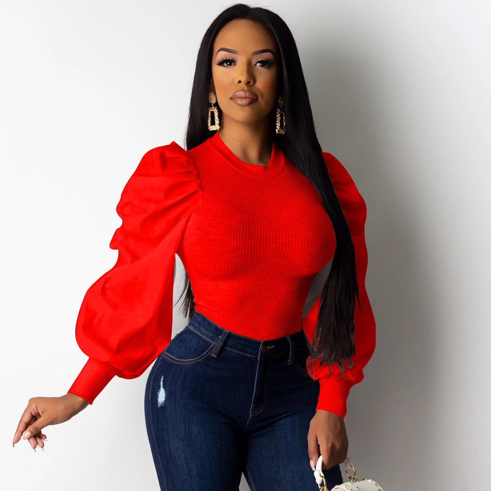 Round Neck Tight Pullover