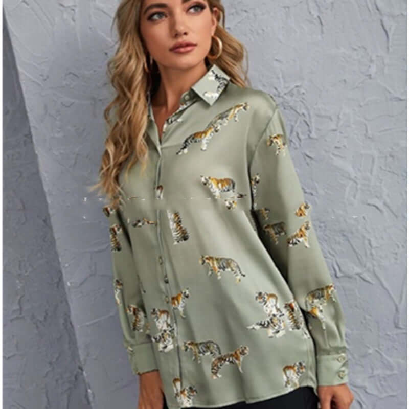 Tiger Print Long Shirt