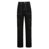 Straight Retro Pocket Jeans