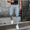 Loose Plaid Print Trousers