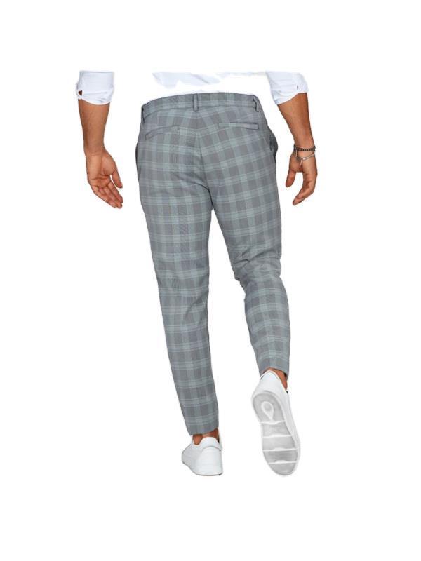 Loose Plaid Print Trousers