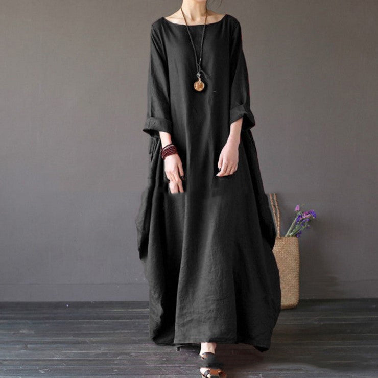 Women's Cotton-Linen Swing Skirt – Breathable & Effortlessly Chic