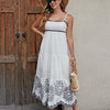 Embroidered Cotton Midi Dress