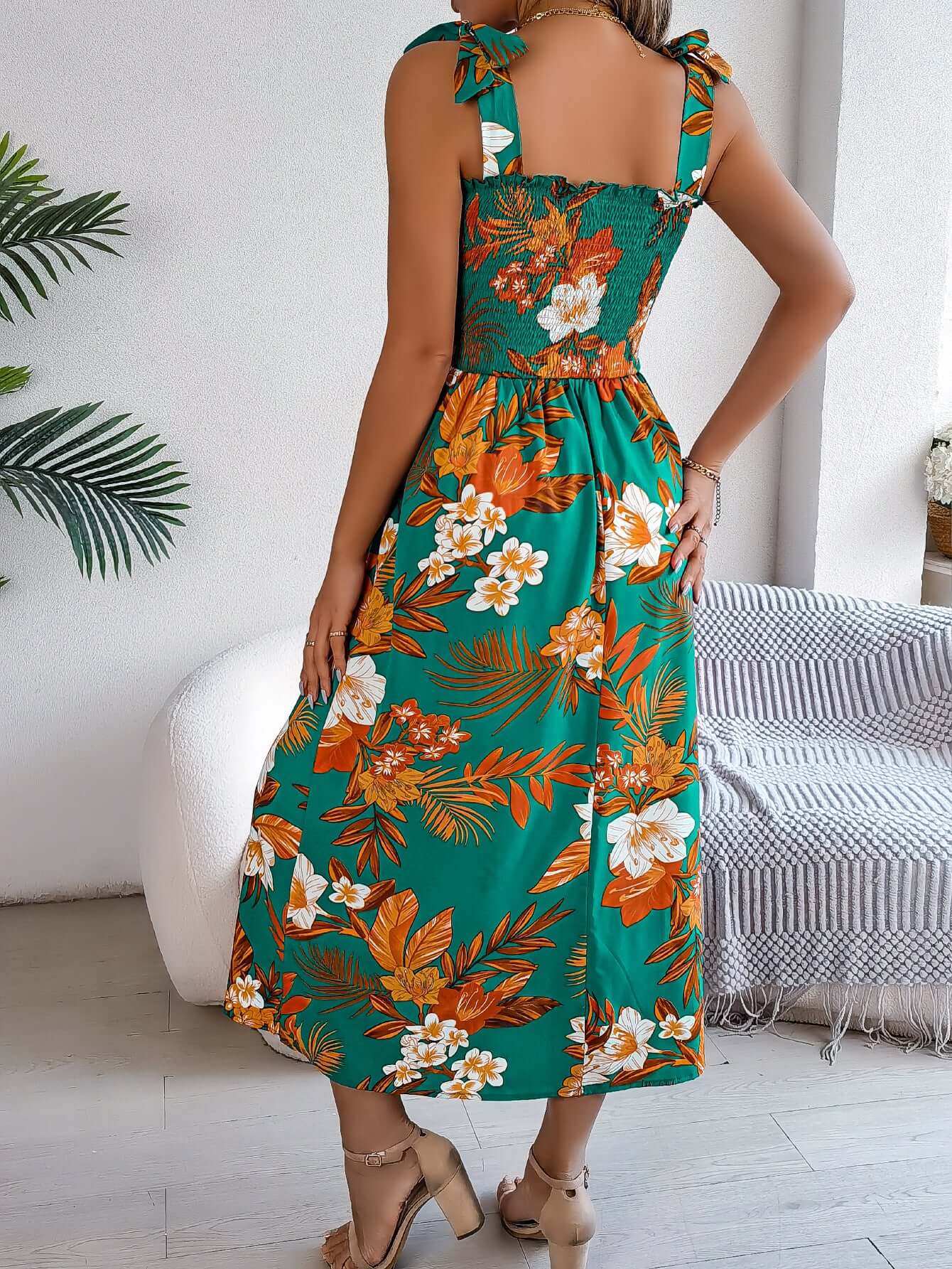 Flowers Print Suspender
