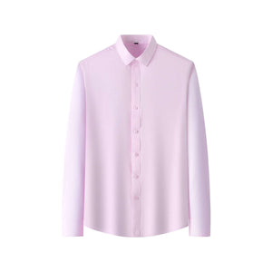 Plus Size Full Elastic Force Shirt Men's Long Sleeve
