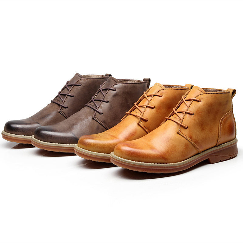 Martin Shoes Breathable Cowhide Shoes Genuine Leather Business