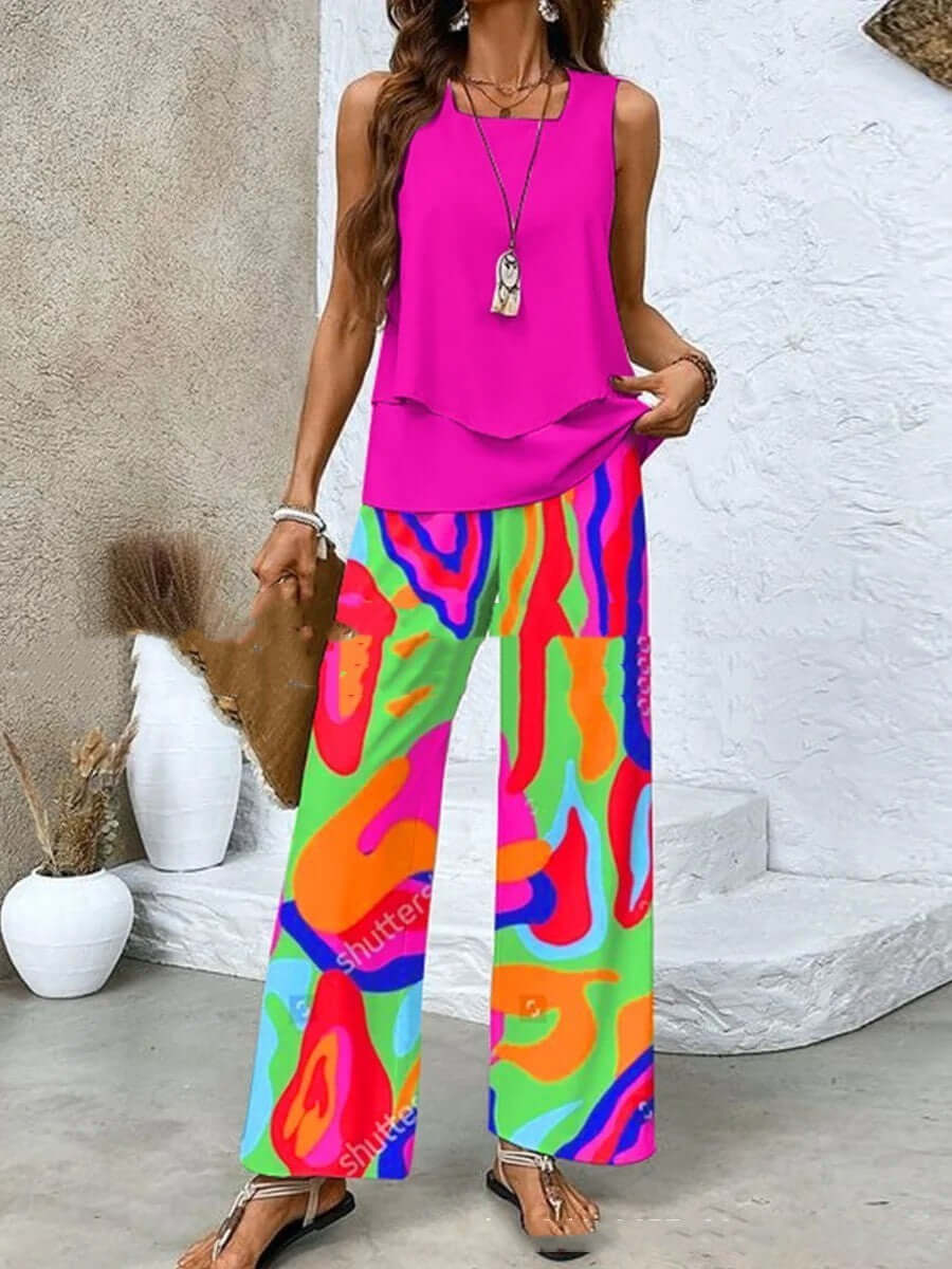 Sleeveless Double-Layer Vest