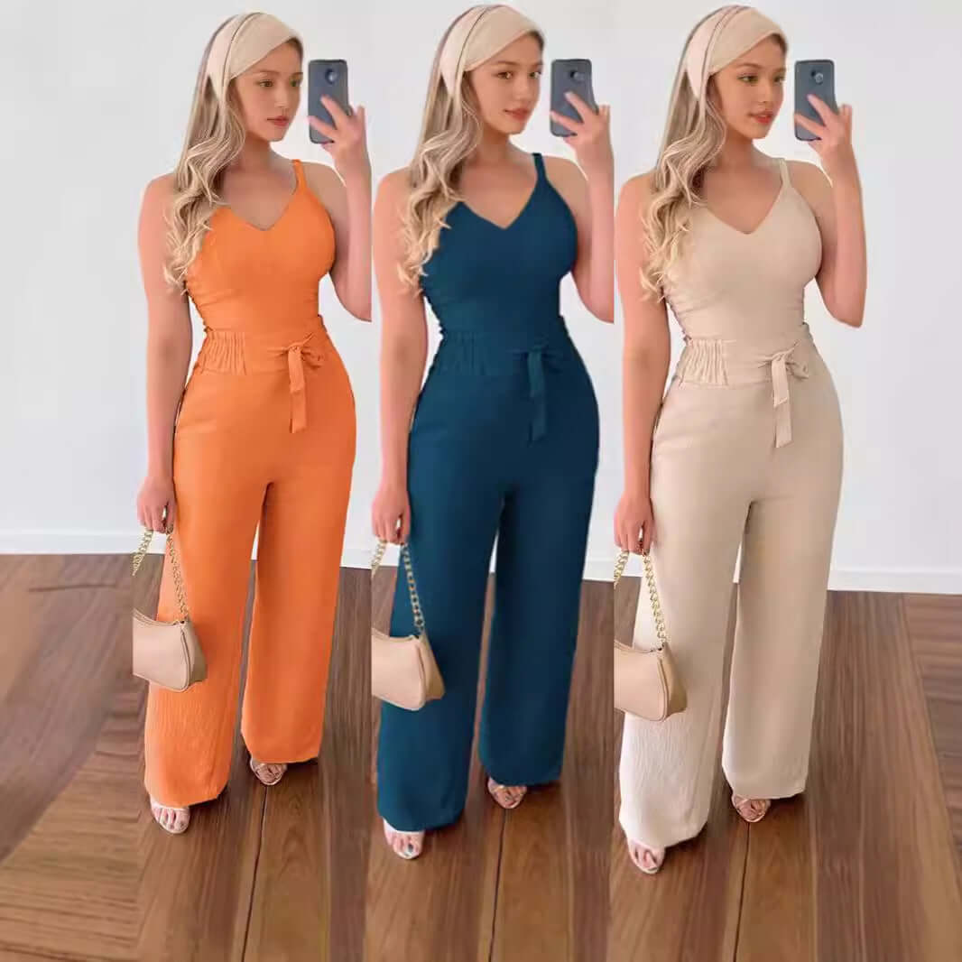 Slim Elastic Pleated