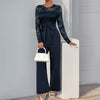 Zipper Lace-up Jumpsuit