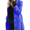 Autumn Winter New Woolen Coat Women's Slim Fit Cardigan Large Coat Women Long Sleeve Single Breasted Stand Collar Woolen Coat