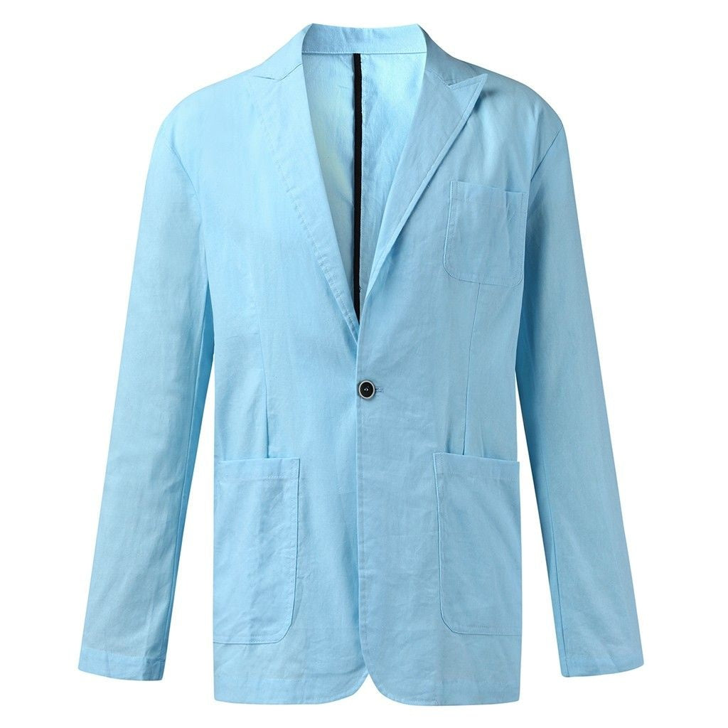Men's Autumn Cotton Blazer – Smart Casual Outerwear