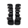Platform sandals with high heels