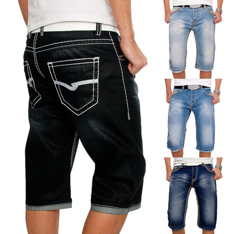 White Casual Denim Pants