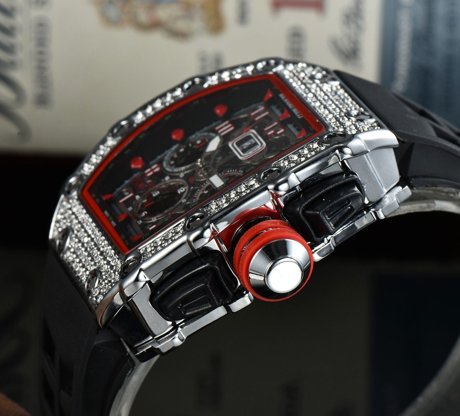 Fashion Diamond Gypsophila Watch Men