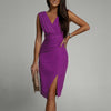 V-Neck Sleeveless Dress