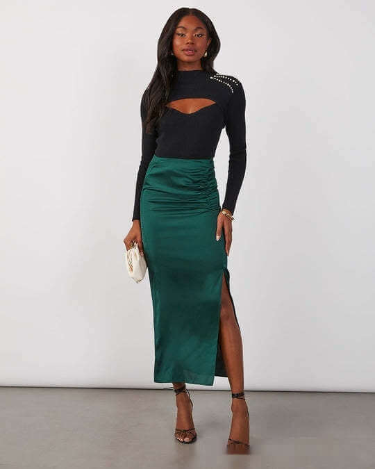 Elegant Satin Sheath Dress