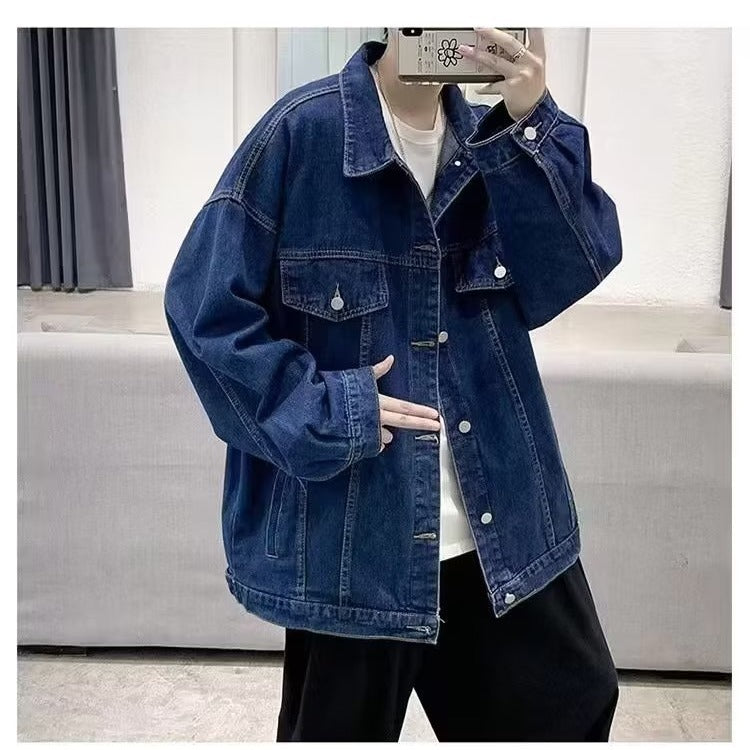 Unisex Denim Jacket with Side Pockets – Classic Casual Style