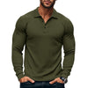 Men's Classic Casual American Lapel Button Long Sleeve