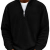 Corduroy Zipper Stand Collar Sweatshirt Fashion Warm Solid Color Long Sleeve Top Men's Casual Polo Shirt Clothing by Khanluxe