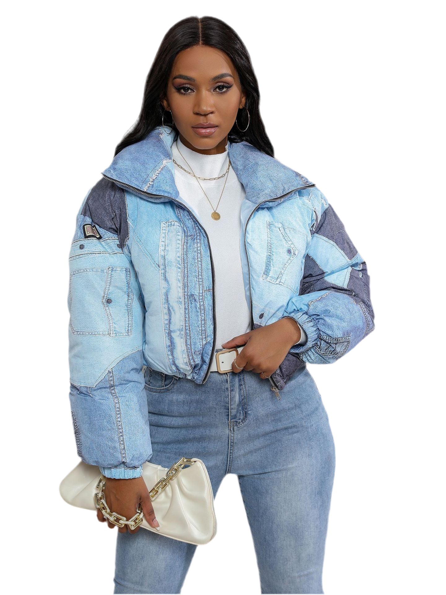 Jacket Denim Printing Cotton Coat Jacket