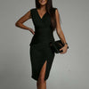 V-Neck Sleeveless Dress