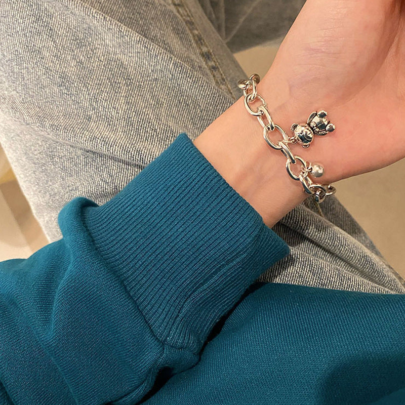 Hand Chain With Bear, Silvery Color,Only Self-pickup Is Supported, And The Displayed Prices Are All Self-pickup Prices