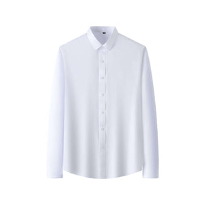 Plus Size Full Elastic Force Shirt Men's Long Sleeve