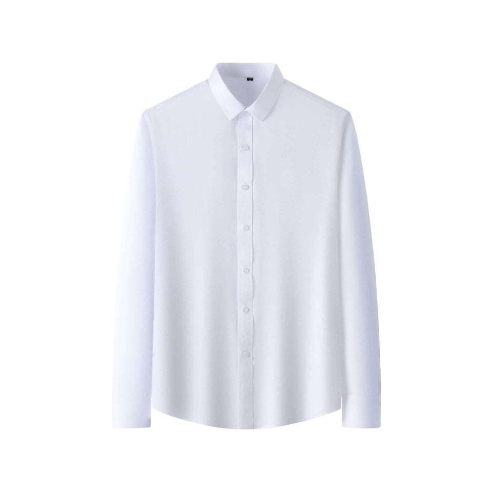 Plus Size Full Elastic Force Shirt Men's Long Sleeve
