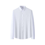 Plus Size Full Elastic Force Shirt Men's Long Sleeve