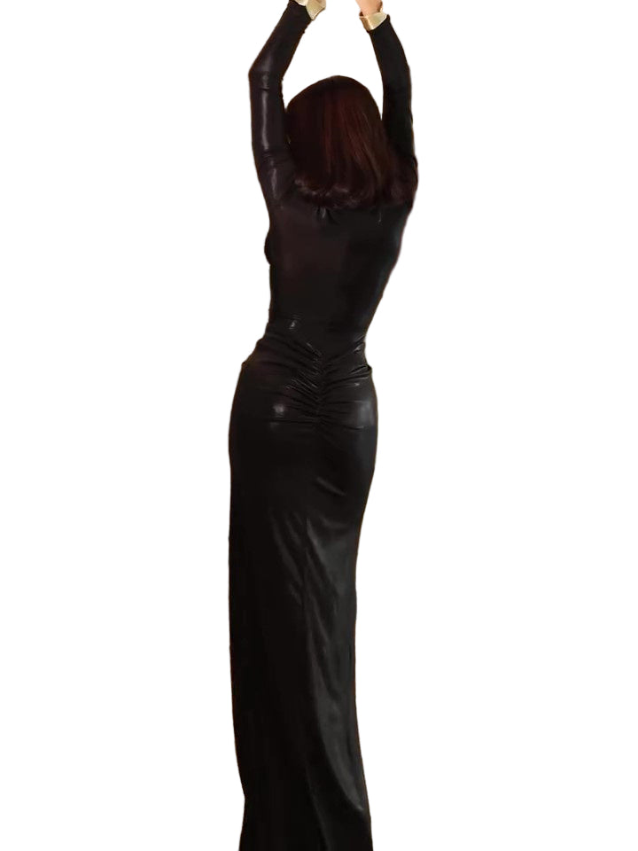 <p>Cut with fluid elegance, this silhouette glides through the evening with quiet confidence and an unmistakable sense of allure. Every movement reveals a refined presence that lingers long after the moment has passed.</p>