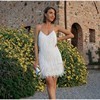 V-neck Feather Stitch Dress