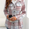 Women's Casual Vintage Plaid Front Button Loose Shirt For Spring Autumn